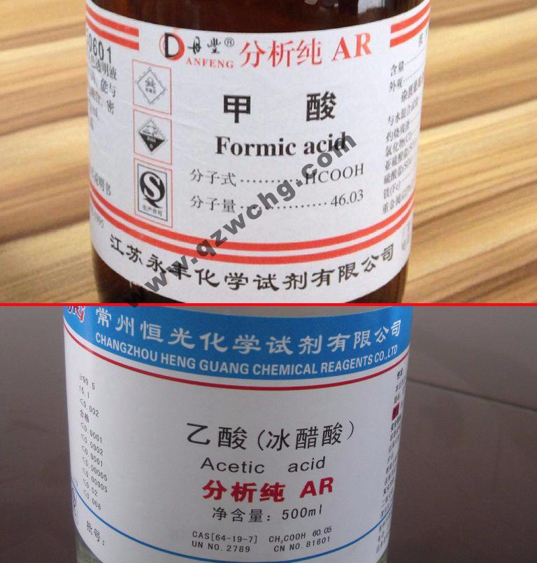 蟻酸，乙酸，甲酸，醋酸，冰醋酸，冰乙酸之間的名稱關系(圖1)