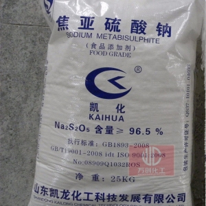 焦亞硫酸鈉，Na2S2O5，食用焦亞硫酸